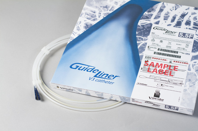 Front package with catheter